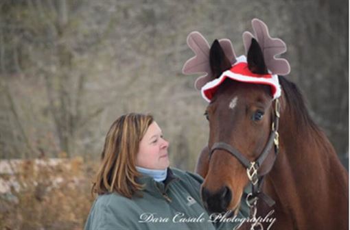 The picture is of Heather and Beau the horse.