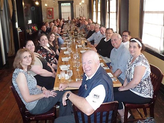 The entire MicroCare sales team joined together for the annual Salute to the Stars banquet. Here, MicroCare president Chris Jones (front) and 37 other sales super-stars enjoy one last dinner before heading back to their homes, offices and customers.