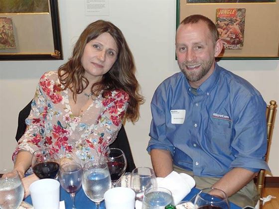 Kim Romano, Customer Service, and Adam Eckenroth, Plant Supervisor, enjoyed their dinner