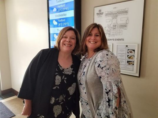 Heather Gombos, MicroCare Vice President of Business Operations with Katie Nelson, Inside Sales Manager