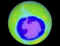 The 'ozone hole' over Antarctica has shrunk by 4 million square kilometers from 2002-2015, mostly due to the reduction in ozone-depleting solvents. Source: BCC