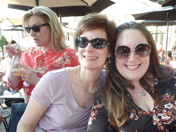 The weather was unexpectedly beautiful for the pre-party, so it became a war of the sunglasses with Colleen Pace, Guylaine Guerette and Stephanie Wood battling for top honors!