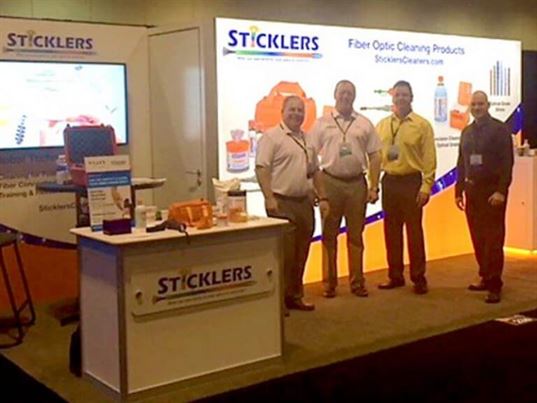 The Sticklers™ team put it's best foot forward at the BICSI event this February. L_R: Bill Kushner, Jay Tourigny, Rick Hoffman , Brian Teague