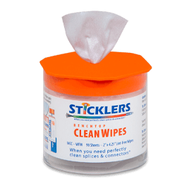 Sticklers™ CleanWipes 90 Fiber Optic Wipes for the Benchtop