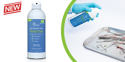 NEW ProEZ Gel™ Aerosol Pre-Treatment Spray, Better Coverage, Less Waste
