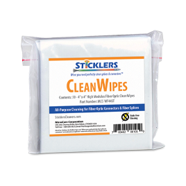 Sticklers™ CleanWipes Fiber Optic Wipes - Flat Pack
