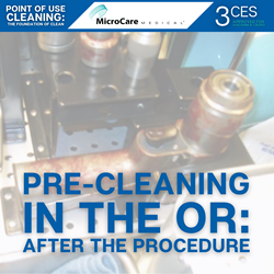 pre-cleaning in the OR: After the procedure